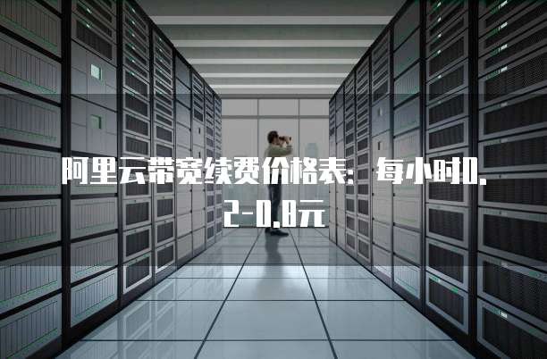阿里云带宽续费价格表:每小时0.2-0.8元