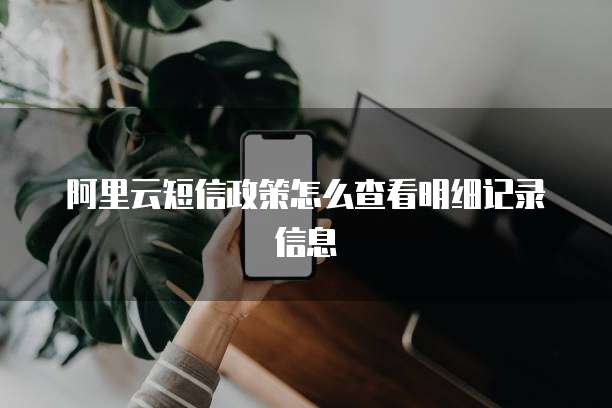 阿里云短信政策怎么查看明细记录信息