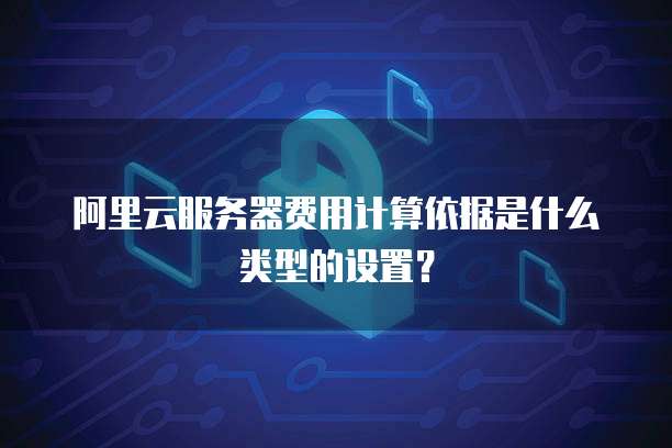 阿里云服务器费用计算依据是什么类型的设置?