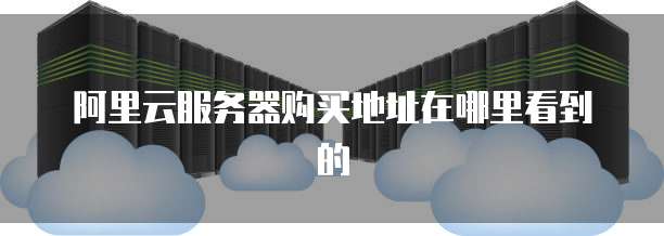 阿里云服务器购买地址在哪里看到的