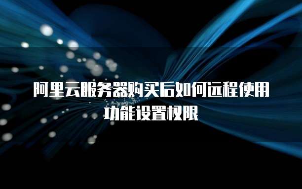 阿里云服务器购买后如何远程使用功能设置权限