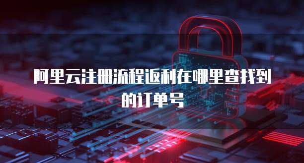 阿里云注册流程返利在哪里查找到的订单号