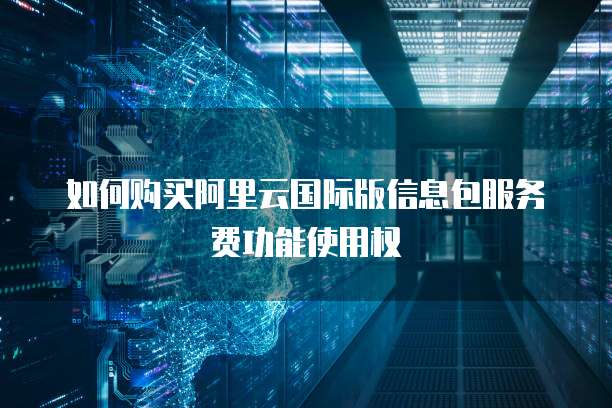 如何购买阿里云国际版信息包服务费功能使用权
