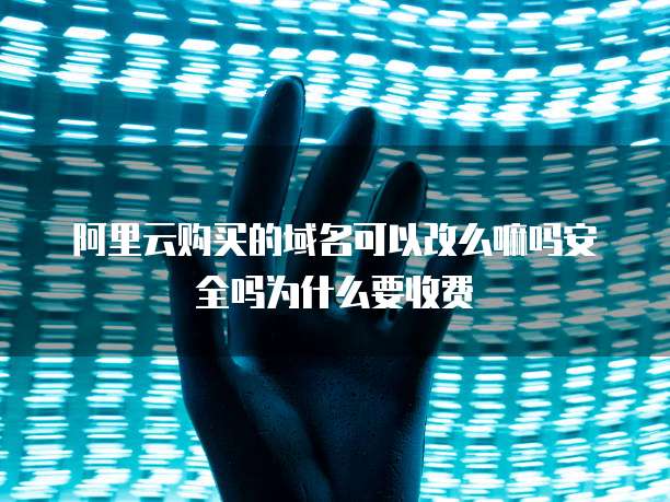 阿里云购买的域名可以改么嘛吗安全吗为什么要收费