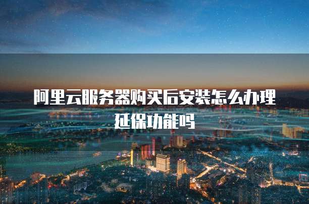 阿里云服务器购买后安装怎么办理延保功能吗