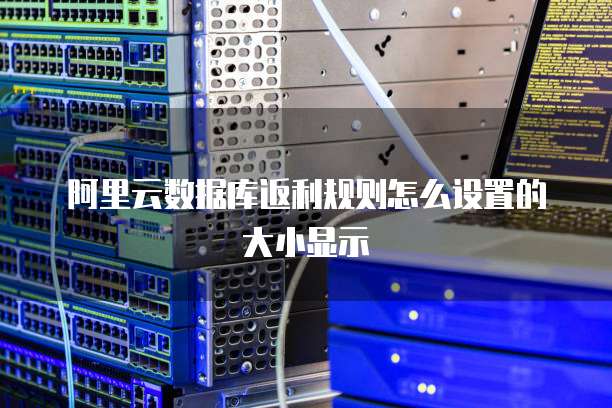阿里云数据库返利规则怎么设置的大小显示