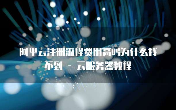 阿里云注册流程费用高吗为什么找不到 - 云服务器教程