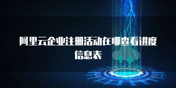 阿里云企业注册活动在哪查看进度信息表