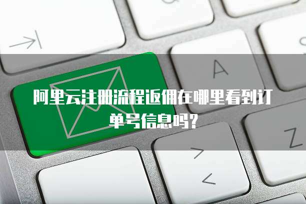 阿里云注册流程返佣在哪里看到订单号信息吗？