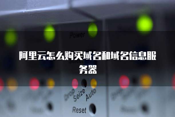 阿里云怎么购买域名和域名信息服务器