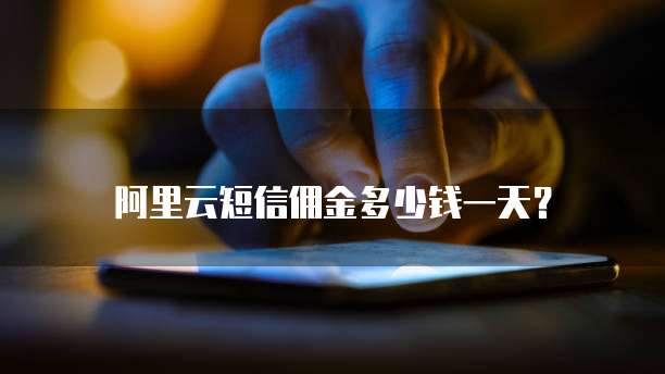 阿里云短信佣金多少钱一天?