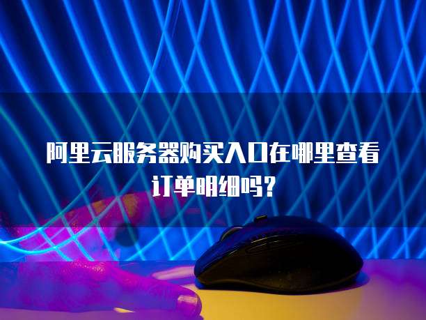 阿里云服务器购买入口在哪里查看订单明细吗?