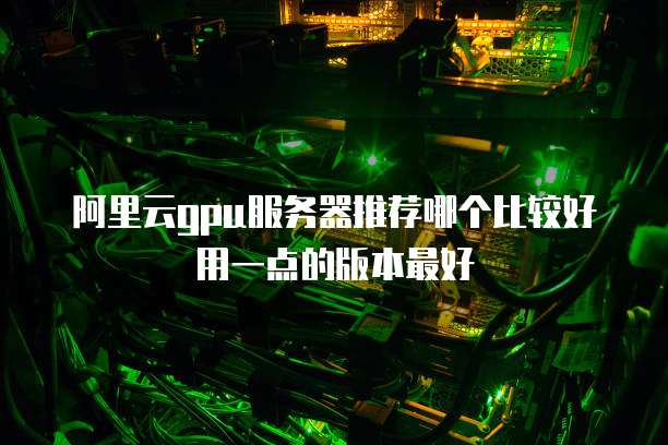阿里云gpu服务器推荐哪个比较好用一点的版本最好