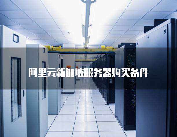 阿里云新加坡服务器购买条件