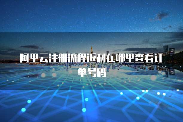 阿里云注册流程返利在哪里查看订单号码