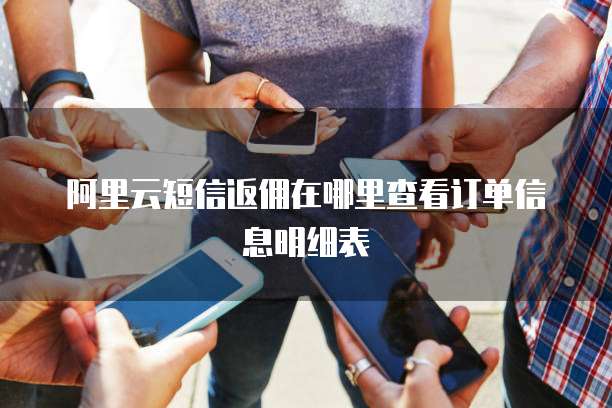 阿里云短信返佣在哪里查看订单信息明细表