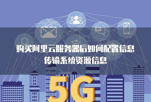 购买阿里云服务器后如何配置信息传输系统资源信息