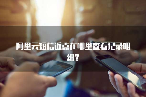 阿里云短信返点在哪里查看记录明细?