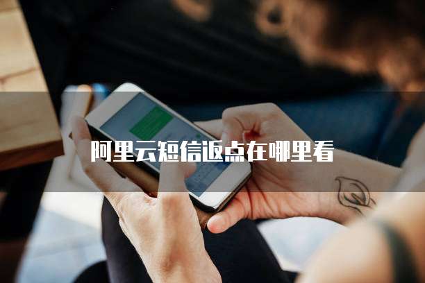阿里云短信返点在哪里看