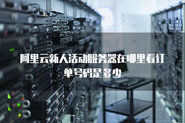 阿里云新人活动服务器在哪里看订单号码是多少