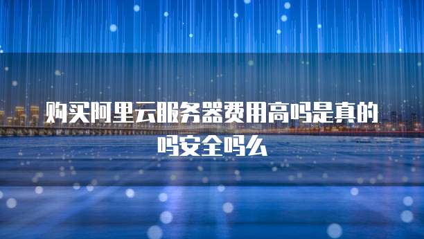 购买阿里云服务器费用高吗是真的吗安全吗么