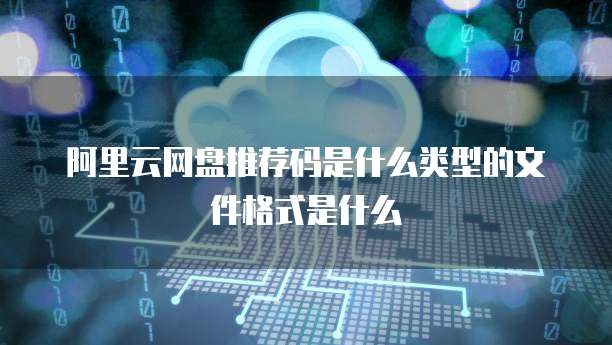 阿里云网盘推荐码是什么类型的文件格式是什么