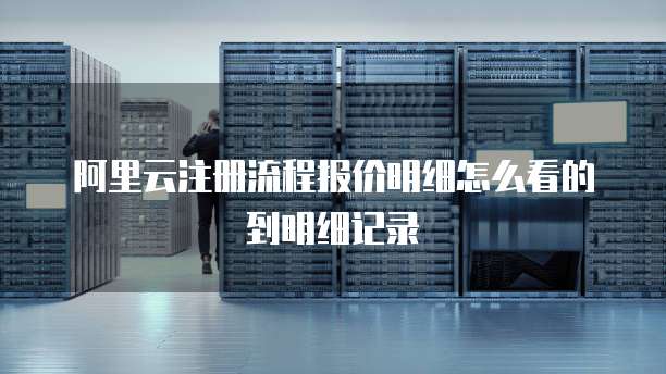 阿里云注册流程报价明细怎么看的到明细记录
