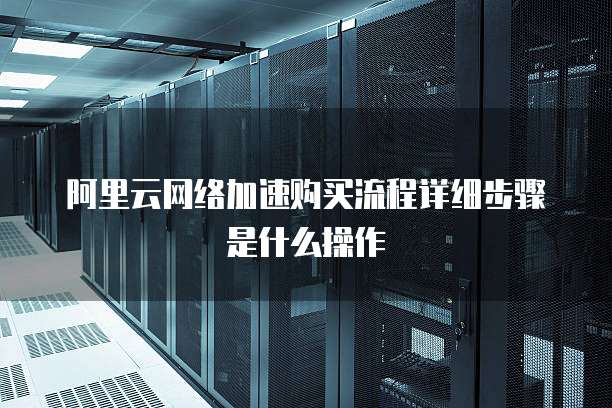 阿里云网络加速购买流程详细步骤是什么操作