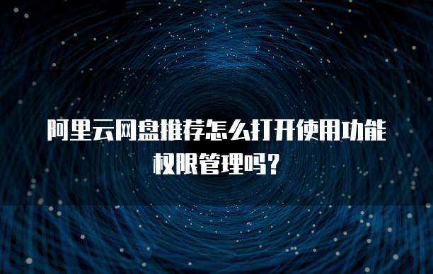 阿里云网盘推荐怎么打开使用功能权限管理吗?