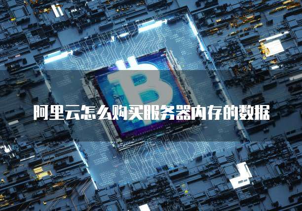 阿里云怎么购买服务器内存的数据