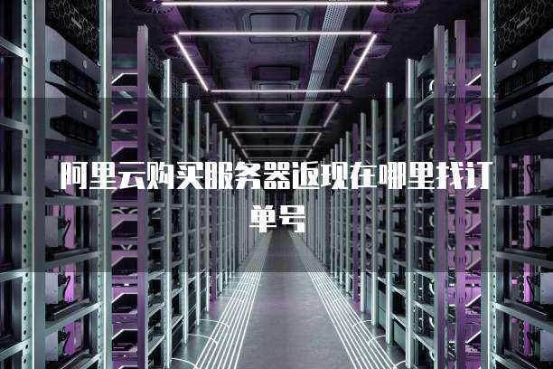 阿里云购买服务器返现在哪里找订单号