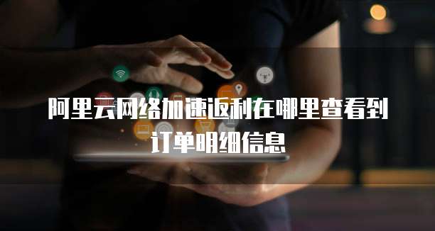 阿里云网络加速返利在哪里查看到订单明细信息