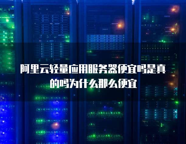 阿里云轻量应用服务器便宜吗是真的吗为什么那么便宜