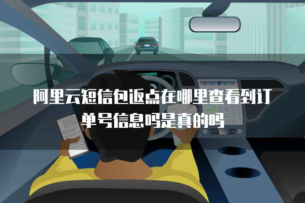阿里云短信包返点在哪里查看到订单号信息吗是真的吗