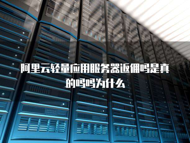 阿里云轻量应用服务器返佣吗是真的吗吗为什么
