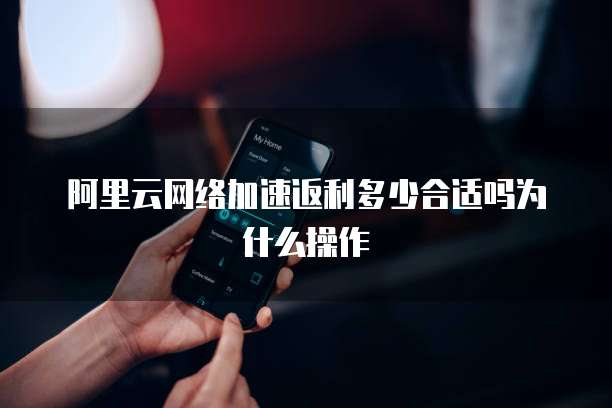 阿里云网络加速返利多少合适吗为什么操作