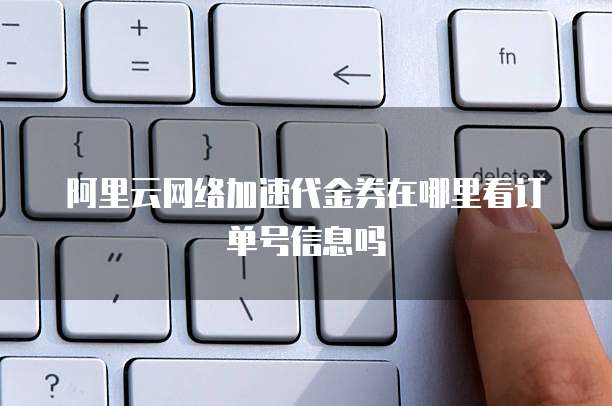 阿里云网络加速代金券在哪里看订单号信息吗