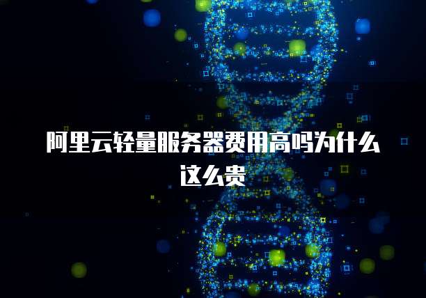 阿里云轻量服务器费用高吗为什么这么贵