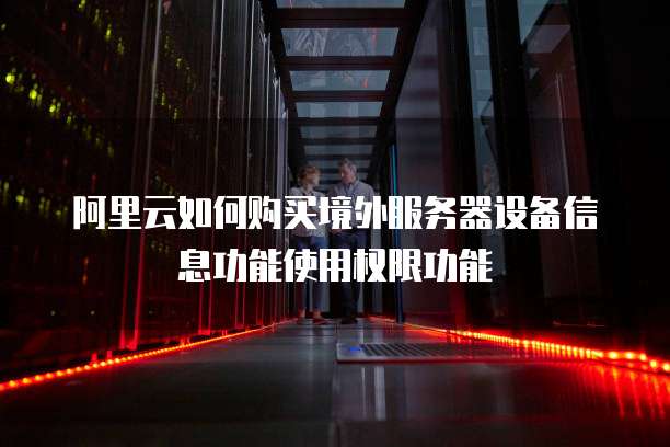 阿里云如何购买境外服务器设备信息功能使用权限功能
