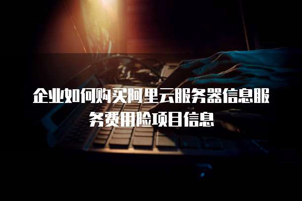 企业如何购买阿里云服务器信息服务费用险项目信息
