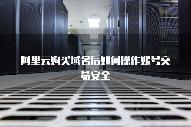 阿里云购买域名后如何操作账号交易安全