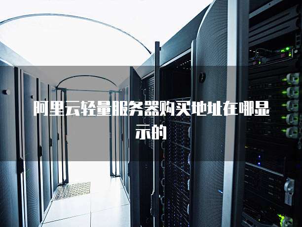 阿里云轻量服务器购买地址在哪显示的