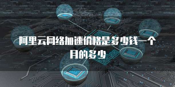 阿里云网络加速价格是多少钱一个月的多少