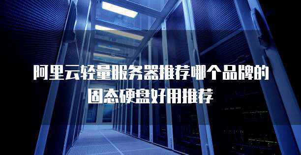 阿里云轻量服务器推荐哪个品牌的固态硬盘好用推荐