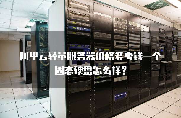阿里云轻量服务器价格多少钱一个固态硬盘怎么样?