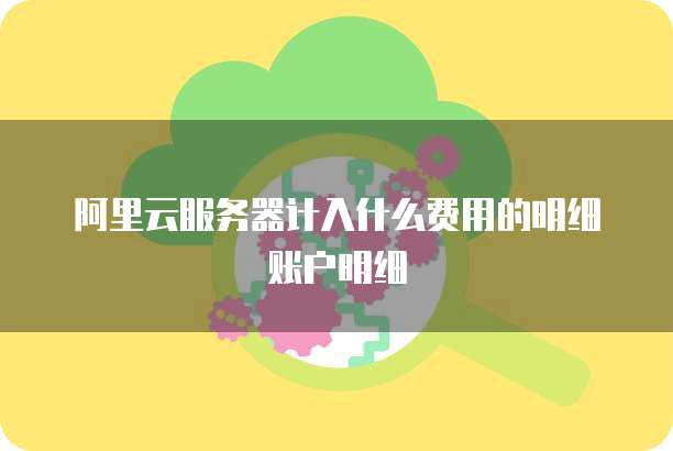 阿里云服务器计入什么费用的明细账户明细