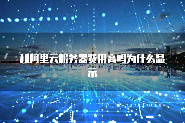 租阿里云服务器费用高吗为什么显示