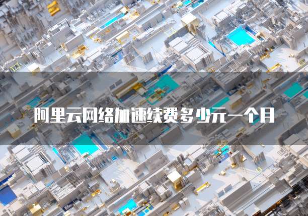 阿里云网络加速续费多少元一个月