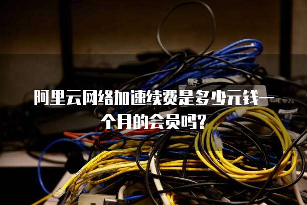 阿里云网络加速续费是多少元钱一个月的会员吗?