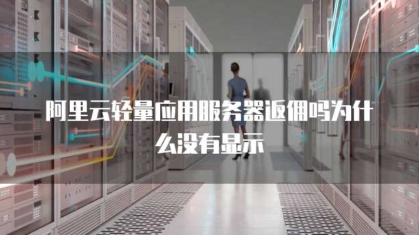 阿里云轻量应用服务器返佣吗为什么没有显示